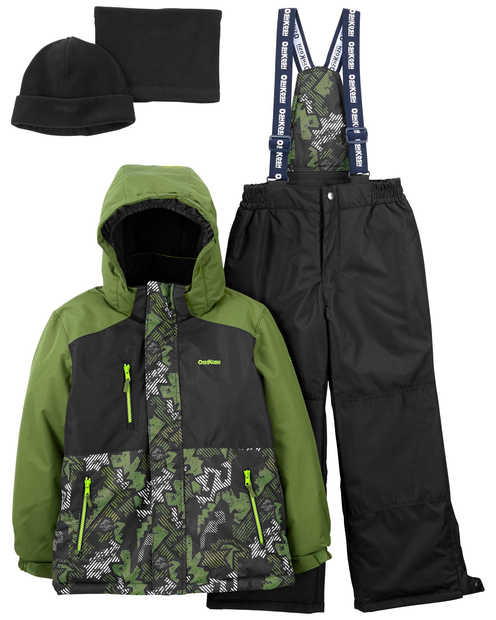Enfant Habit de neige 2 pieces avec tuque et cache cou en prime