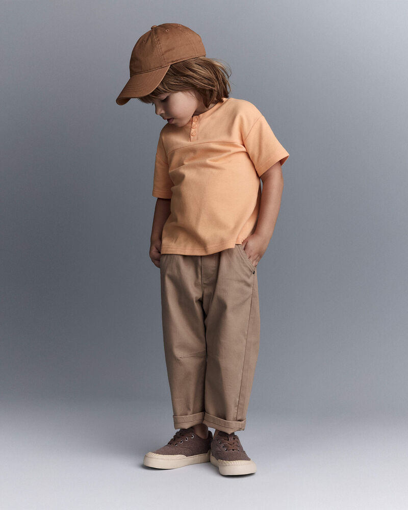 Tout-petit gar&ccedil;on - T-shirt &agrave; empi&egrave;cement &agrave; manches courtes - Orange p&acirc;le , image 3 sur 6 diapositives