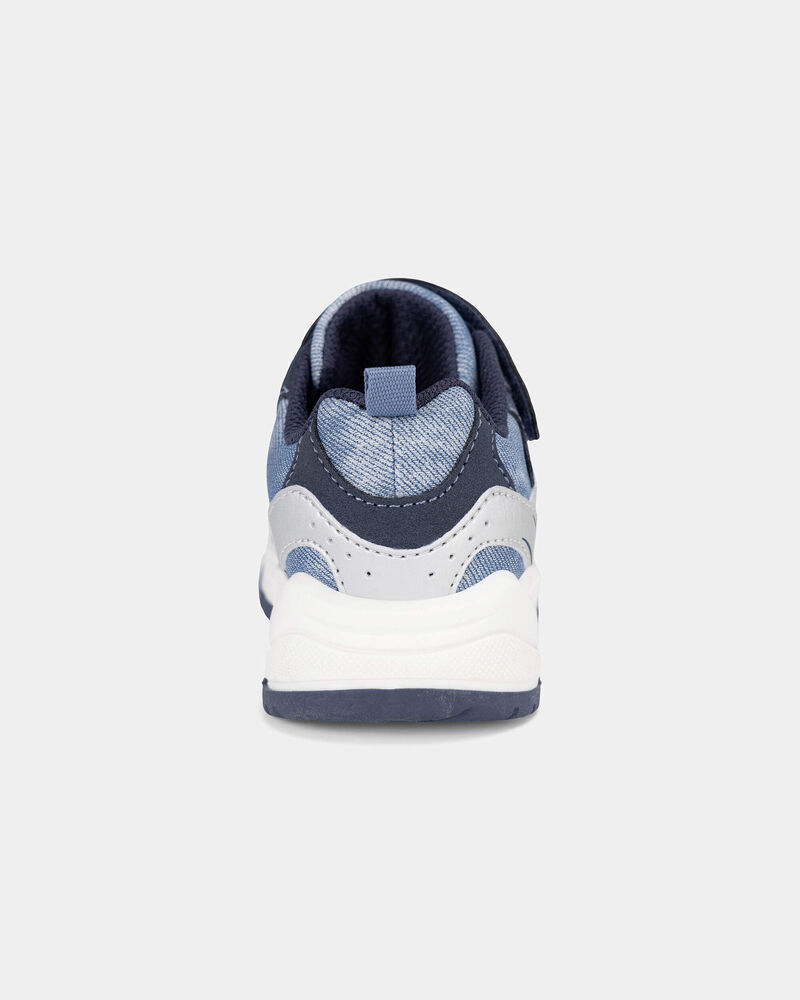 Toddler Boy Sneakers - Blue/Silver, image 3 of 6 slides