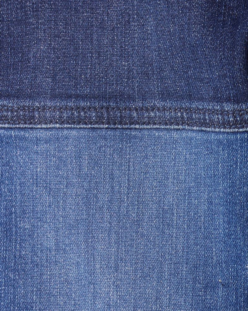 Toddler Boy Dark Wash Patchwork Jeans, image 3 of 4 slides