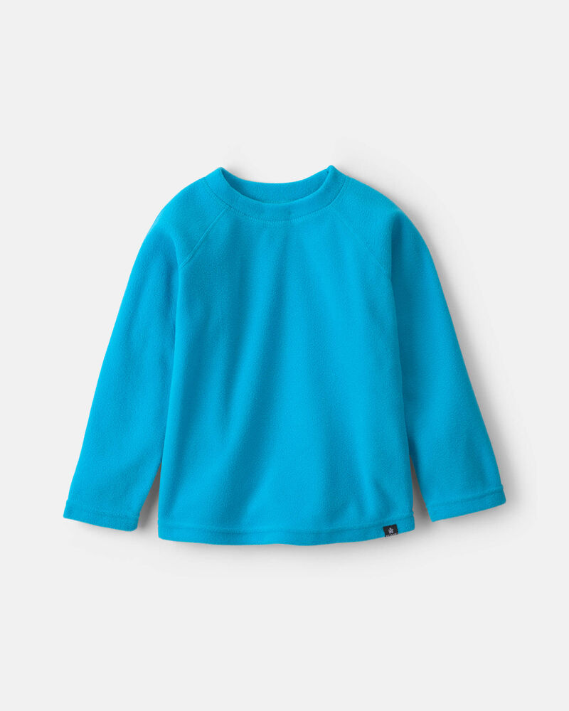 Toddler Boy Kombi Base Layer Fleece Crew Top - Blue, image 1 of 2 slides