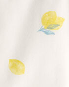 Baby Girl Lemon Bike Shorts - Cream, image 3 of 4 slides