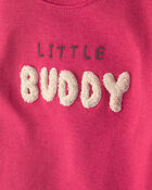 Baby Boy 2-Piece 'Little Buddy' Bodysuit & Pant Set - Red/Grey, image 2 of 7 slides