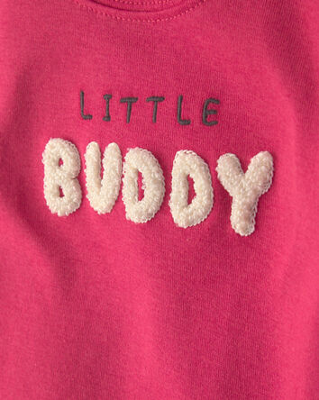 Baby Boy 2-Piece 'Little Buddy' Bodysuit & Pant Set - Red/Grey, 