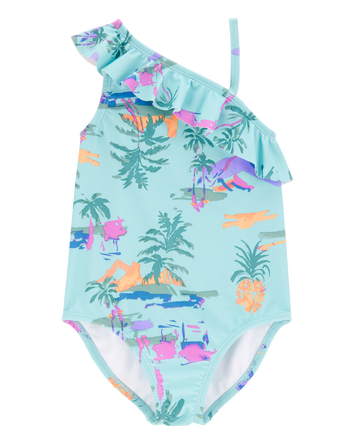 Toddler 1-Piece Tropical-Print Swimsuit, 