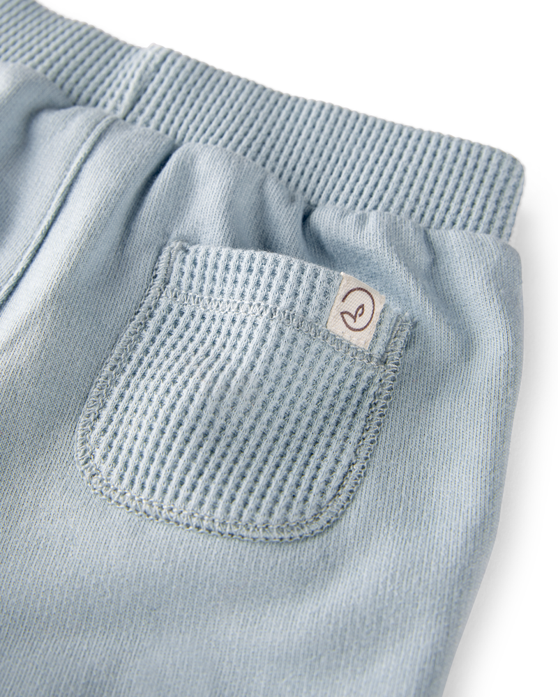 Baby Organic Cotton Waffle Knit Shorts, image 3 of 3 slides