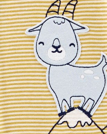Goat Snap-Up Cotton Sleeper Pyjamas, 