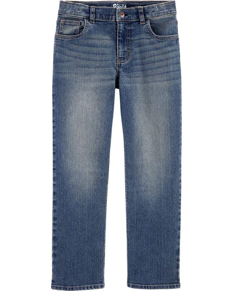 Boys Medium Faded Wash Classic Jeans, image 5 of 7 slides
