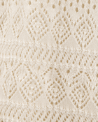 Enfant Robe sans manches en tricot à motif pointelle - Ivoire, image 3 sur 5 diapositives