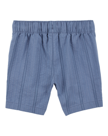 Bébé Short à cordon de serrage en seersucker - Bleu, 