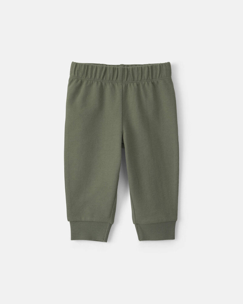 Baby Boy 3-Piece Dinosaur Quilted French Terry Layering Set - Olive Green, image 2 of 6 slides
