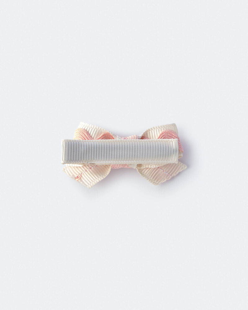 Toddler Girl 4-Pack Ric-Rack Faux Leather Bow Hair Clips, image 3 of 3 slides