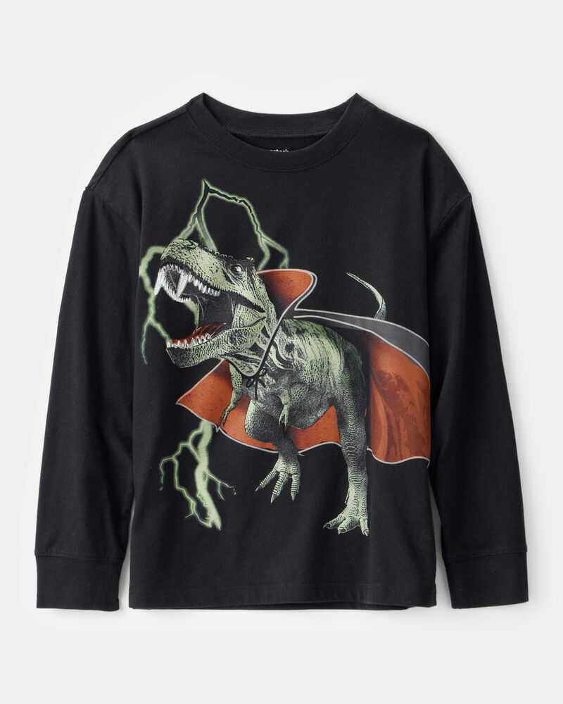 Kid Vampire Dinosaur Long-Sleeve Graphic Tee, image 1 of 3 slides