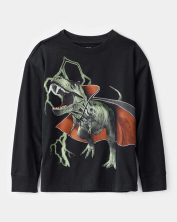 Kid Vampire Dinosaur Long-Sleeve Graphic Tee, 