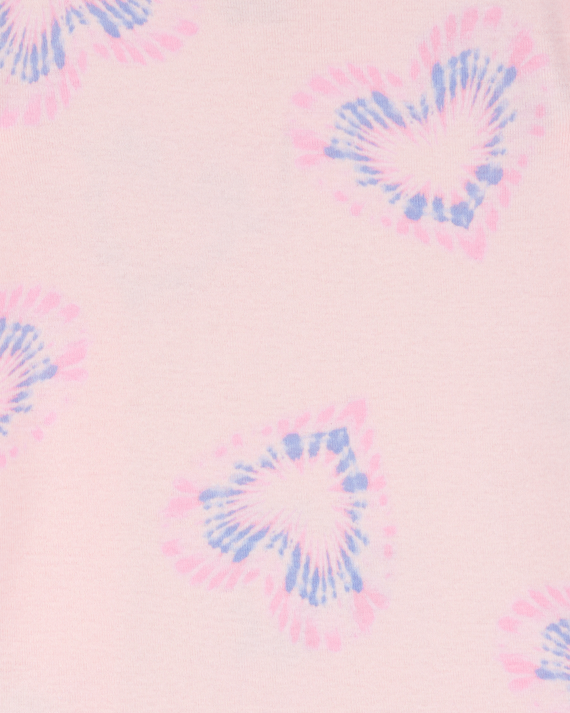 Toddler Girl 2-Piece Tie-Dye Hearts 100% Snug Fit Cotton Pyjamas, image 2 of 3 slides