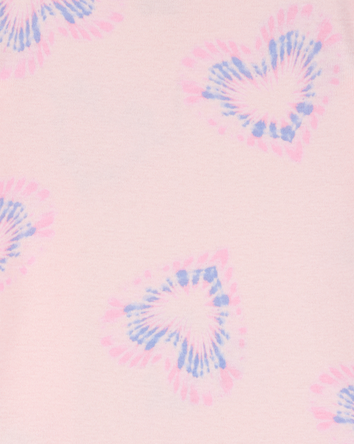 Toddler Girl 2-Piece Tie-Dye Hearts 100% Snug Fit Cotton Pyjamas, 