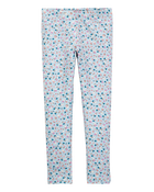 Enfant Legging extensible à fleurs - Bleu, image 1 sur 5 diapositives