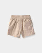 Baby Boy 2-Piece Solid Short-Sleeve Tee & Pant Set - Beige/White, image 3 of 6 slides