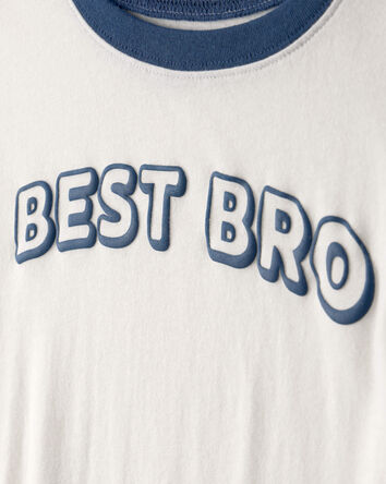 Gar&ccedil;ons - T-shirt imprim&eacute; 'Best Bro' - Ivoire, 