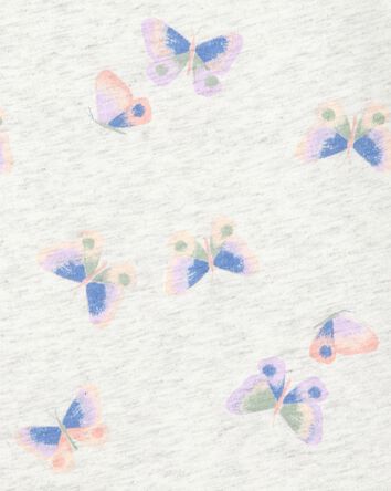 Toddler Butterfly Print Short-Sleeve Fashion Top, 