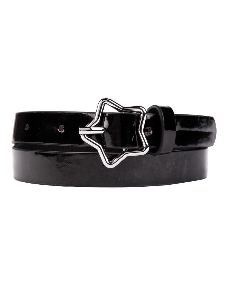 Ceinture à boucle à étoile - Noir, image 1 sur 1 diapositives