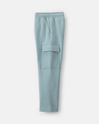 Boys Fleece Cargo Pants - Blue, image 4 of 6 slides