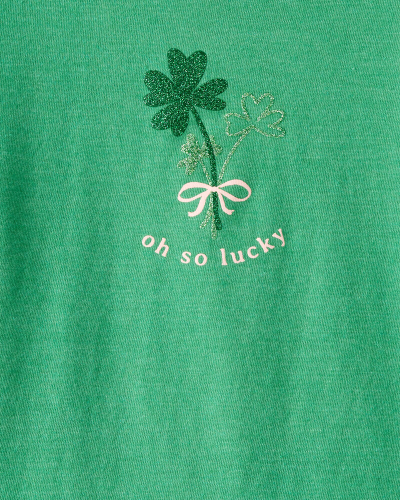 Toddler Girl St. Patrick's Day Shamrock Long-Sleeve Graphic Tee - Green, image 3 of 4 slides