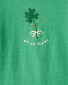 Toddler Girl St. Patrick's Day Shamrock Long-Sleeve Graphic Tee - Green, image 3 of 4 slides