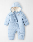 Baby Girl 1-Piece Snowsuit Made with Recycle Materials, image 2 of 4 slides