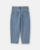 Boys Denim Baggy Barrel Jeans - Light Wash, image 2 of 4 slides