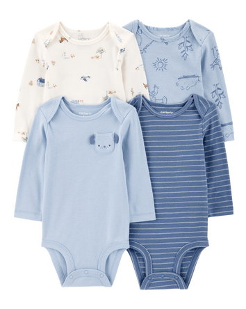 Baby 4-Pack Long-Sleeve Original Bodysuit, 