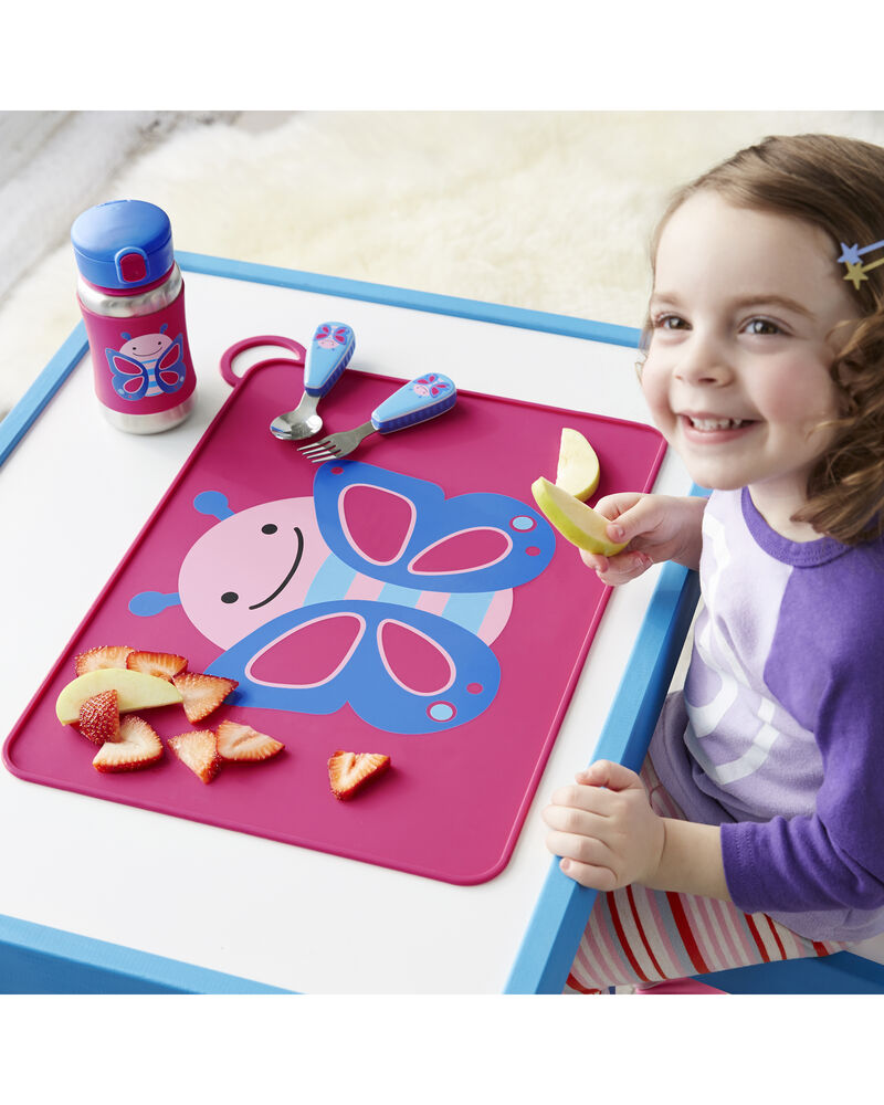 Zoo Stainless Steel Little Kid Straw Bottle, image 4 of 4 slides