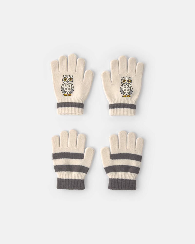 Girls Kombi 2pk Mini Gloves - Owl, image 1 of 1 slides