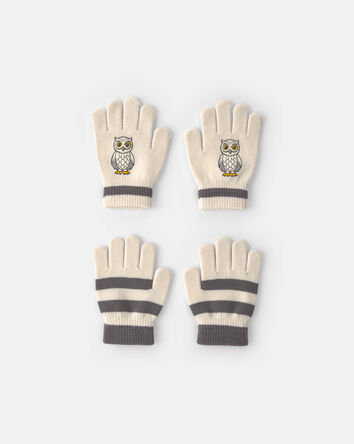 Girls Kombi 2pk Mini Gloves - Owl, 