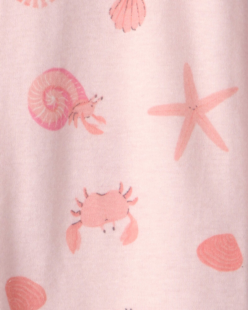 Baby Girl Seashell 100% Cotton Snug Fit 1-Piece pyjama - Pink, image 3 of 4 slides