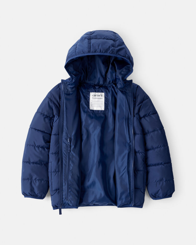 Gar&ccedil;ons - Blouson matelass&eacute; compact mi-&eacute;paisseur - Bleu marine, image 2 sur 9 diapositives