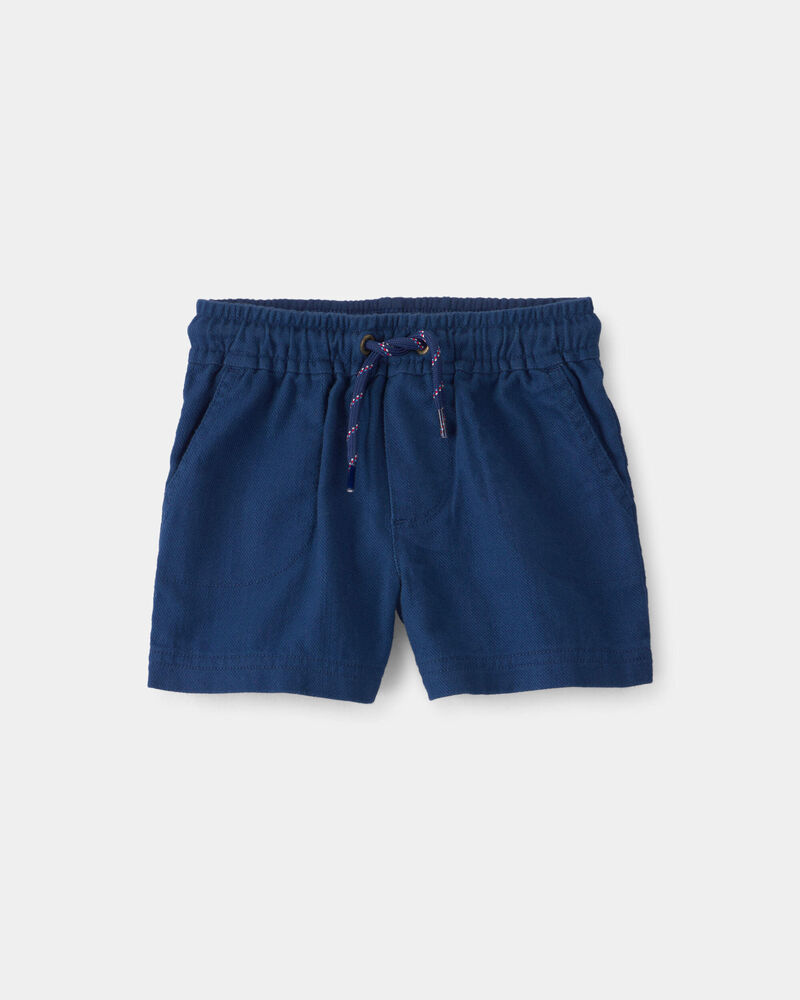 B&eacute;b&eacute; gar&ccedil;on - Short en serg&eacute; - Bleu, image 1 sur 3 diapositives