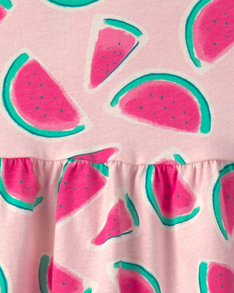 Toddler Girl Watermelon Sleeveless Dress - Pink, image 3 of 4 slides