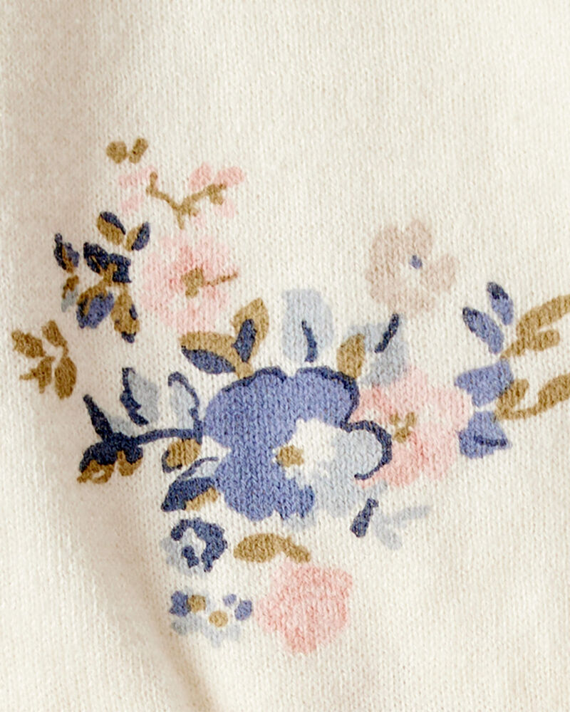 B&eacute;b&eacute; fille - Ensemble 2 pi&egrave;ces chandail en coton biologique &agrave; motif floral, image 3 sur 3 diapositives