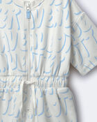 Toddler Girl Flowy Romper in Otter Avenue Print - Cream, image 6 of 6 slides
