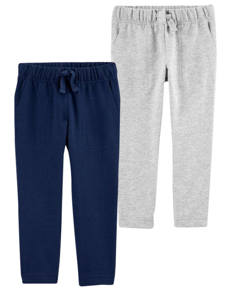2-Pack French Terry Pull-On Pants, image 1 of 1 slides