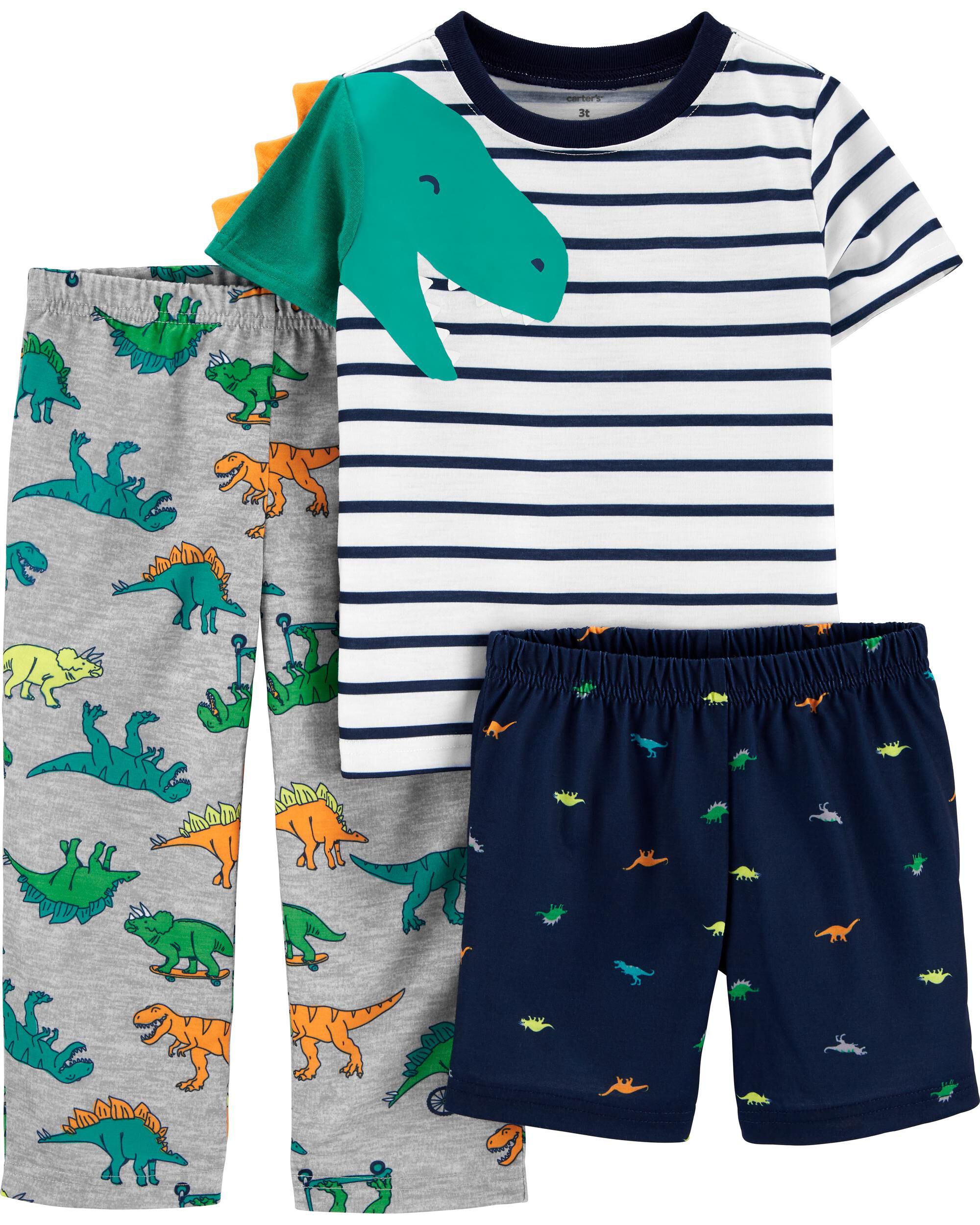 Multi 3 Piece Dinosaur Poly PJs Carter s Oshkosh Canada