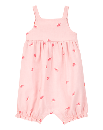 Bébé fille - Barboteuse à imprimé oiseau - Rose, 