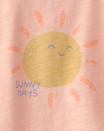 B&eacute;b&eacute; fille - Ensemble 2 pi&egrave;ces haut &laquo;Sunny Days&raquo; et short - Orange, 