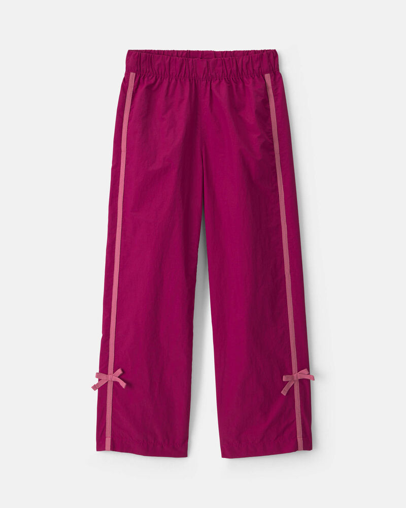 Girls Nylon Track Pants - Burgundy, image 1 of 4 slides