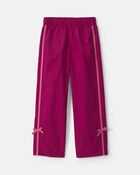 Girls Nylon Track Pants - Burgundy, image 1 of 4 slides