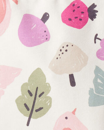 Bébé fille - Ensemble en coton fleuri à papillon haut à manches longues et pantalon – Ivoire, 