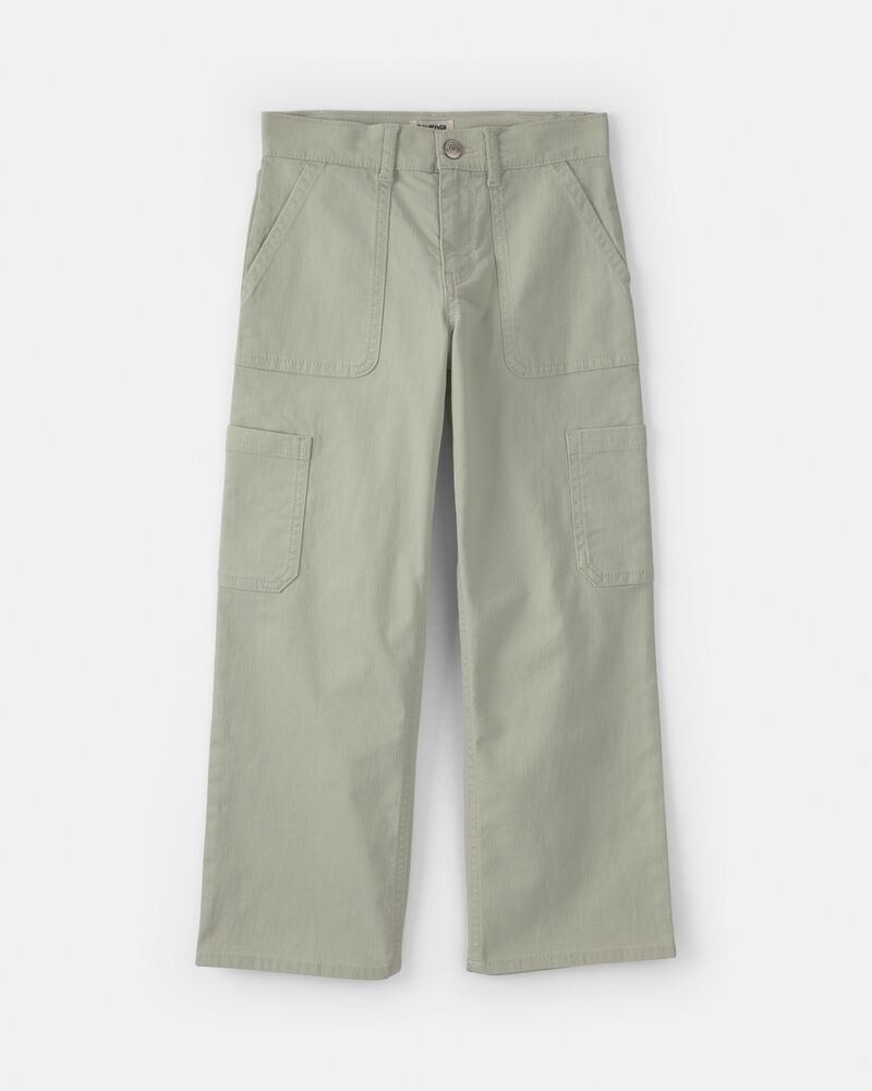 Girls Straight-Leg Cargo Jeans - Green, image 1 of 5 slides