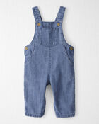 Baby Organic Cotton Denim Overalls, image 1 of 5 slides