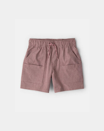 Baby Boy Woven Pocket Shorts - Brown, 